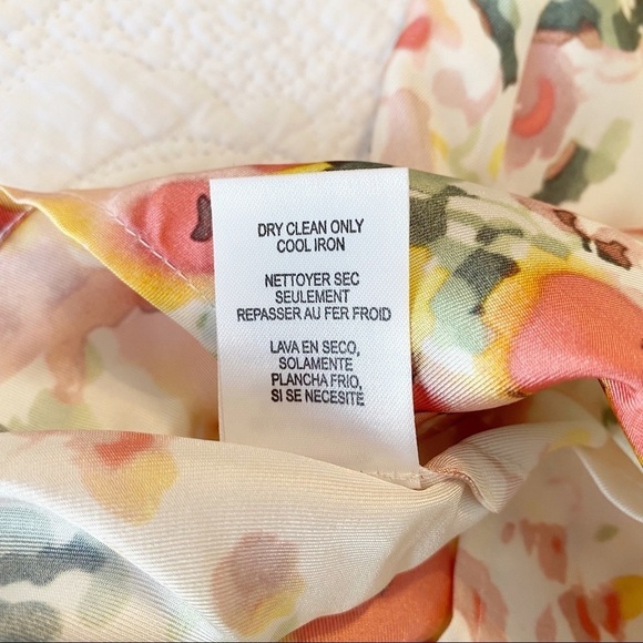 Worth Watercolor Floral Silk Stand Collar Blouse - Picture 6 of 13